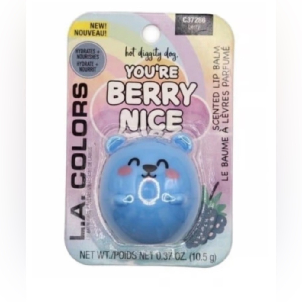 NWT LA Color Hot Diggy Dog Berry Nice Blueberry lip balm